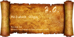 Holubek Olga névjegykártya